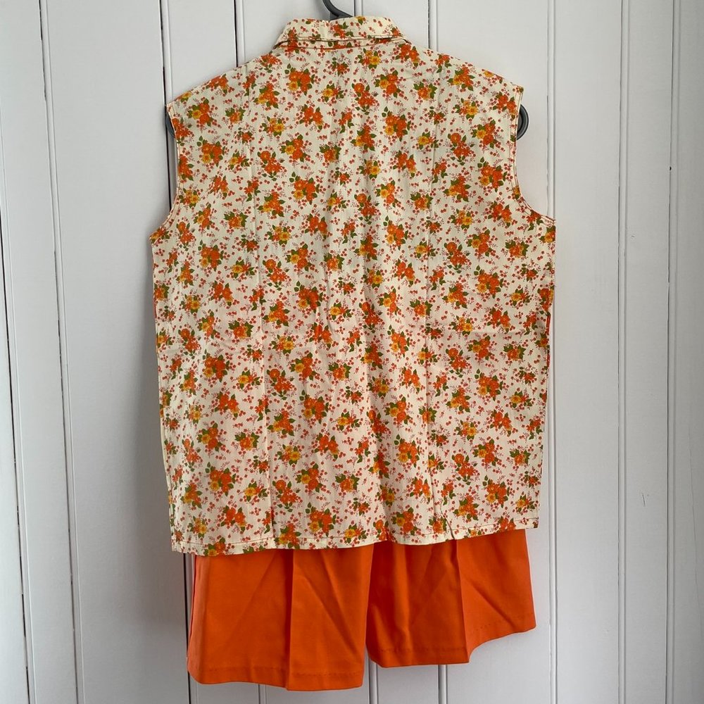 NWT Deadstock Adorable 50s-60s Floral Two Piece Short/Playsuit Set Sz 12 (XS) - Picture 3 of 10